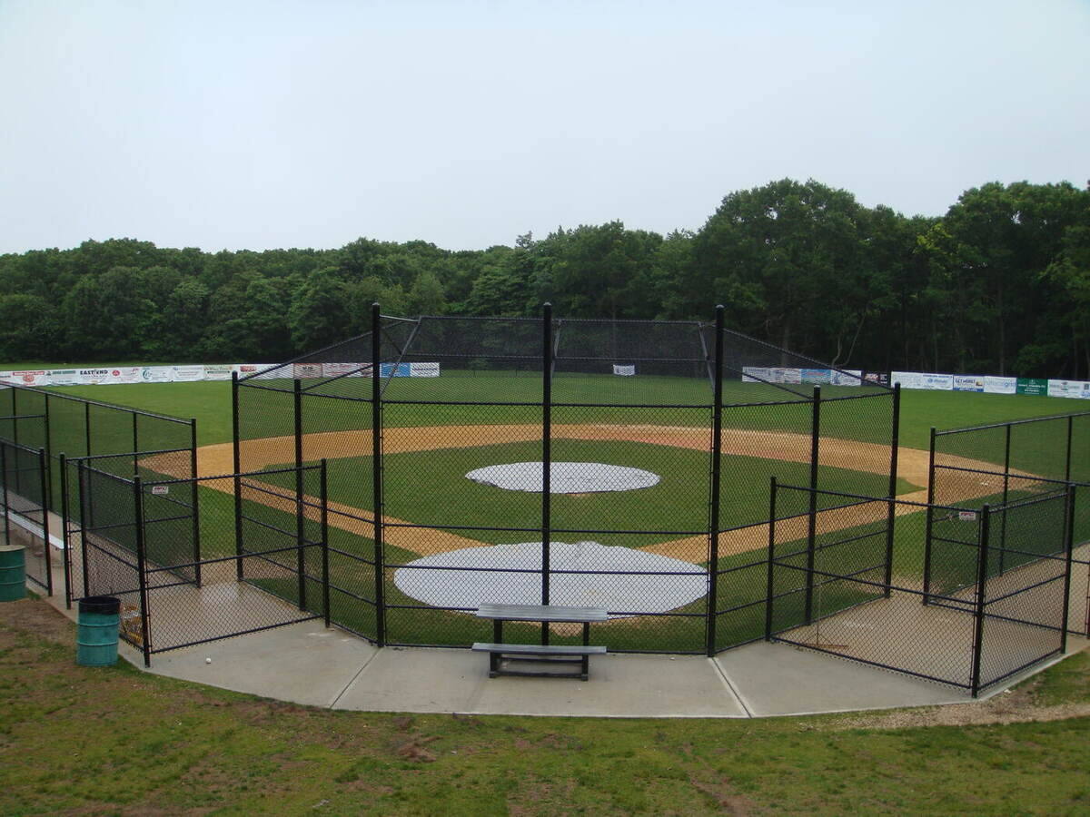 Ballfield fencing and backstop installation