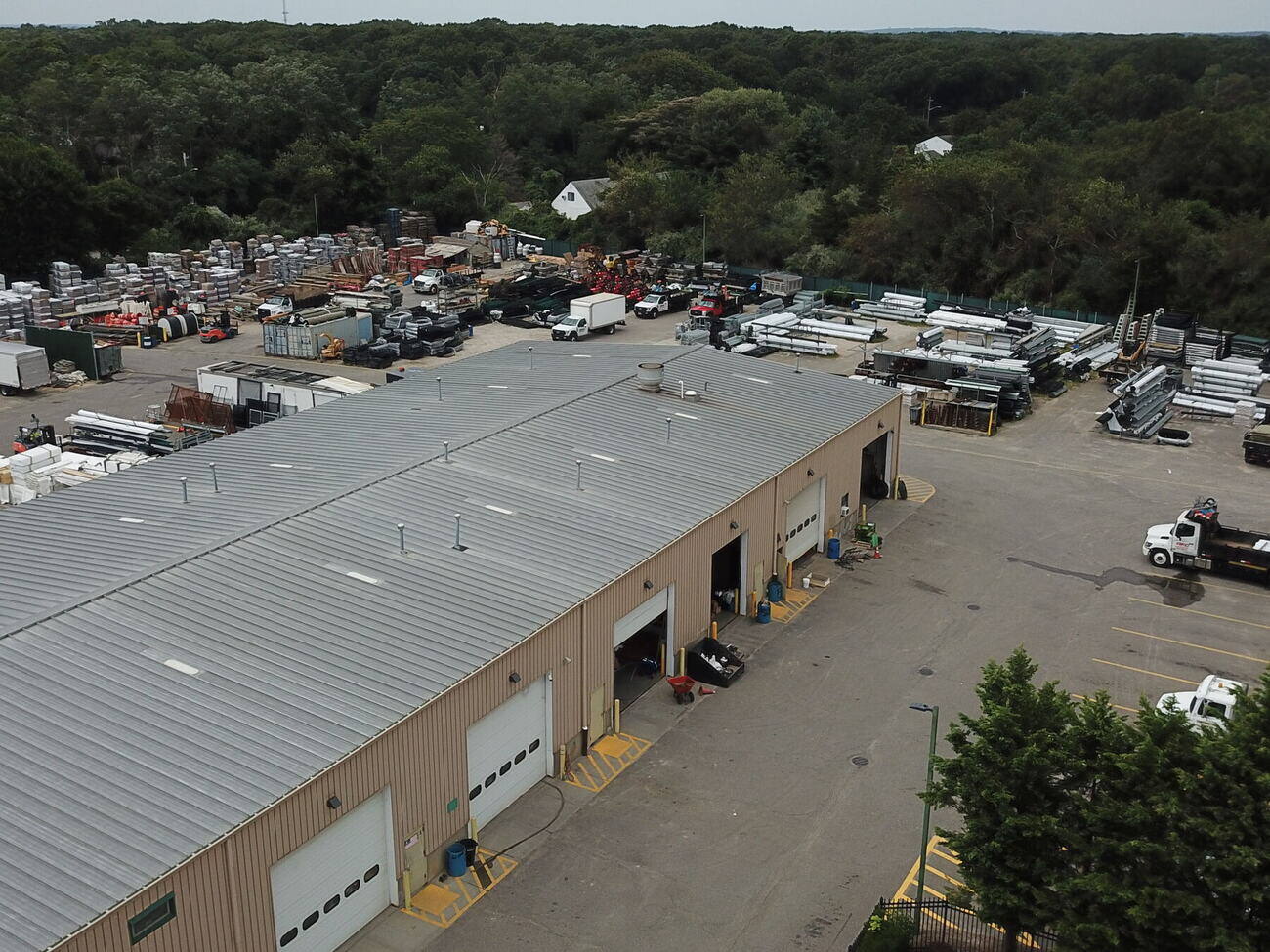 Laser Industries equipment yard in Ridge, NY