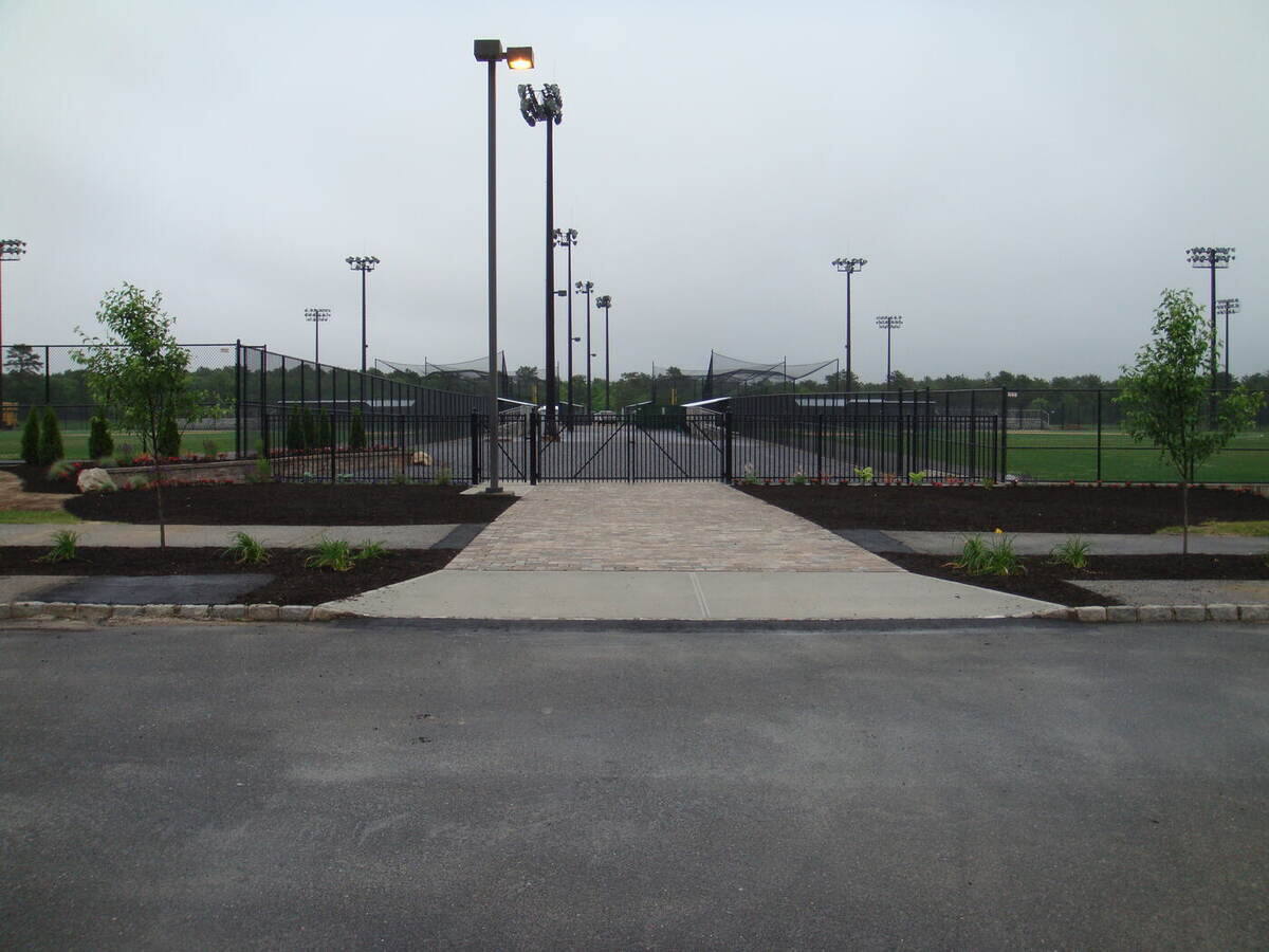 Moriches athletic complex entrance walkways